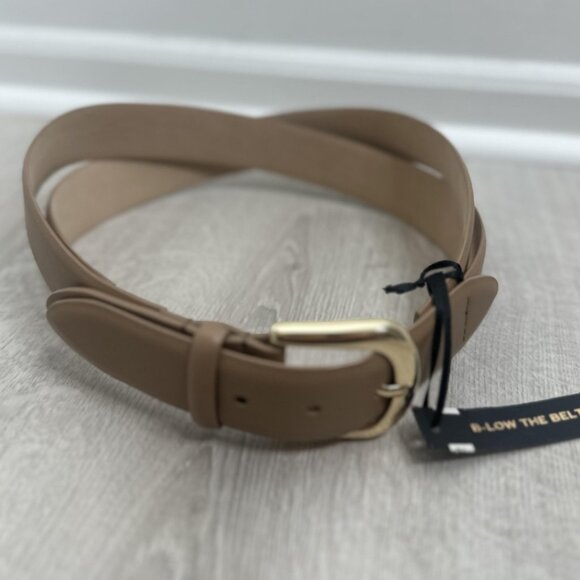 B-Low The Belt Kennedy Corset Belt Womens XS Tan Genuine Leather Gold BuckleNWT - Picture 1 of 7